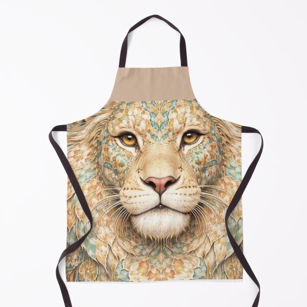 Item preview, Majestic Floral Lion Portrait Watercolor Fantasy Art designed and sold by Hafcishop.