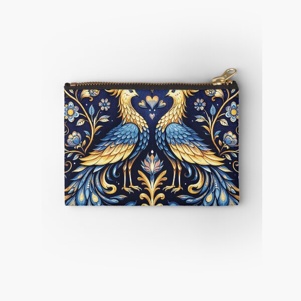 Item preview, Golden Phoenix Birds Symmetrical Folk Art Design designed and sold by Gold Turtle  Lina.