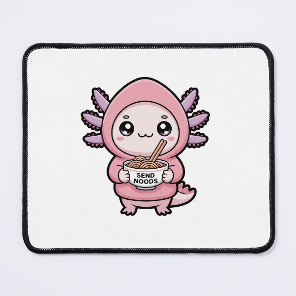 Item preview, Send Noods - Cute Axolotl Ramen Hoodie Kawaii Sticker designed and sold by Ashley critters.