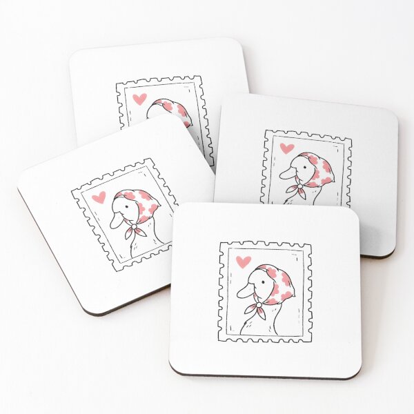 Item preview, Cute Duck with Headscarf Postage Stamp Art designed and sold by Ari's Gallery.