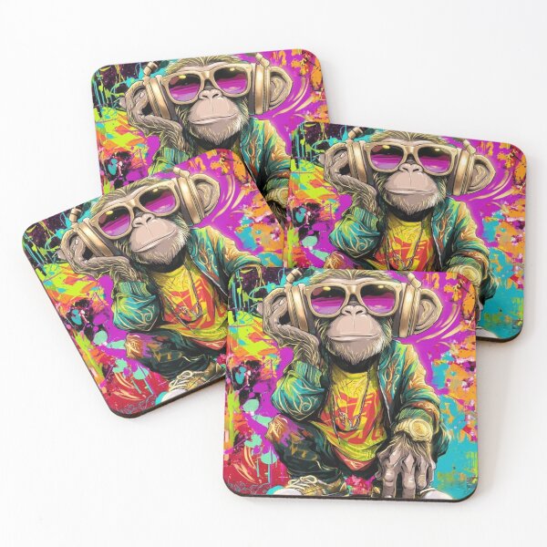 Item preview, Urban Funk Monkey: Neon Graffiti Music Lover designed and sold by Remix Vision.