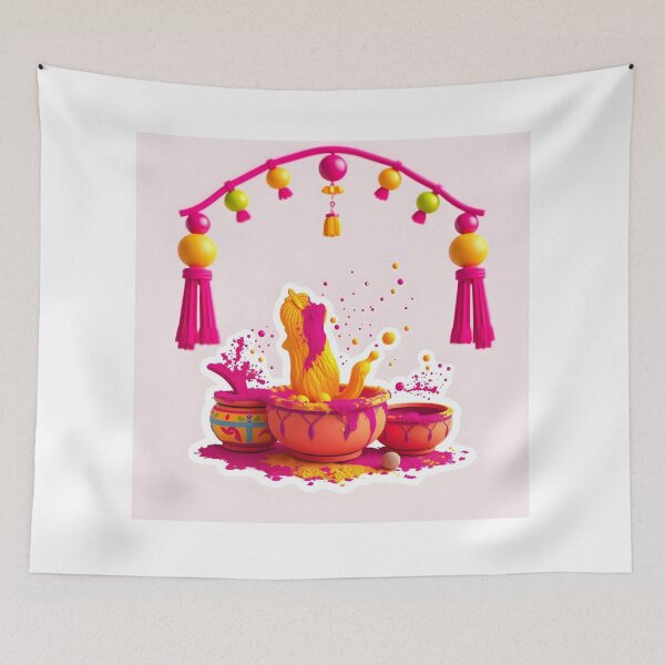 Item preview, Holi Powder Bowl Sticker designed and sold by Teewave-Ashish.