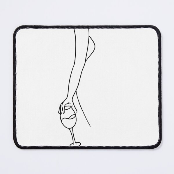 Item preview, Minimalist Woman Holding a Glass of Wine Line Art designed and sold by Ari's Gallery.