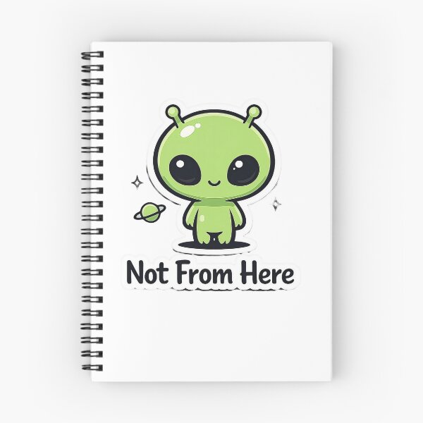 Item preview, Cute Alien Not From Here Sticker designed and sold by Barkybond.