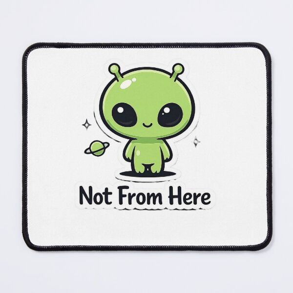 Item preview, Cute Alien Not From Here Sticker designed and sold by Barkybond.