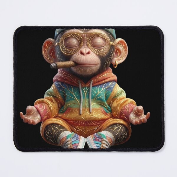 Item preview, Zen Ape: Golden Mandala Streetwear Monkey designed and sold by Remix Vision.