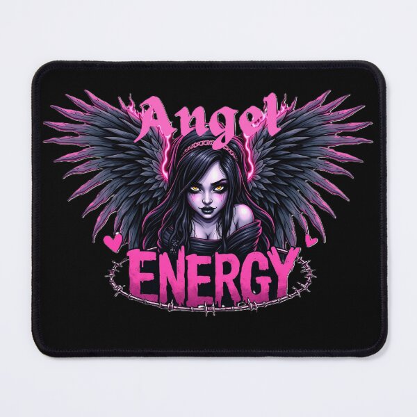 Item preview, Angel Energy Shirt – Mall Goth Y2K Tee, Edgy Angel Graphic, Gothic Pink Flame T-Shirt, Gen Z designed and sold by Emmachenn / WineDronk Shop.