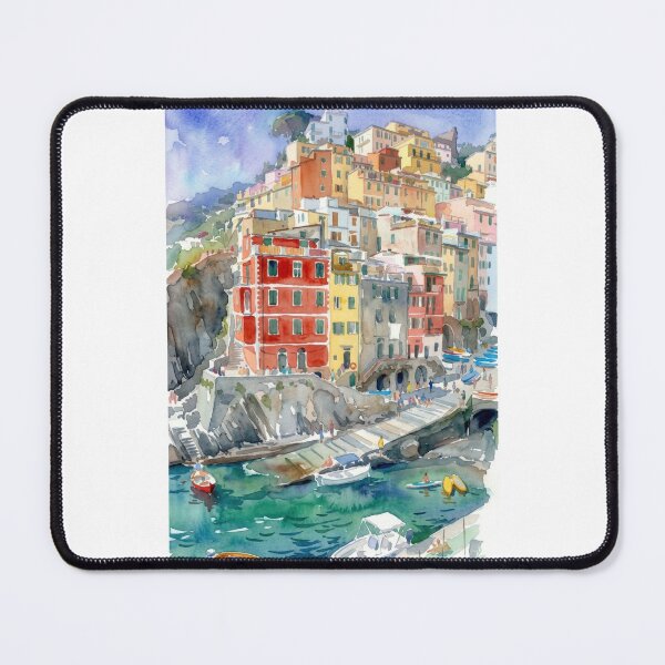 Item preview, Riomaggiore Cinque Terre Italy Watercolor designed and sold by caracatita75.