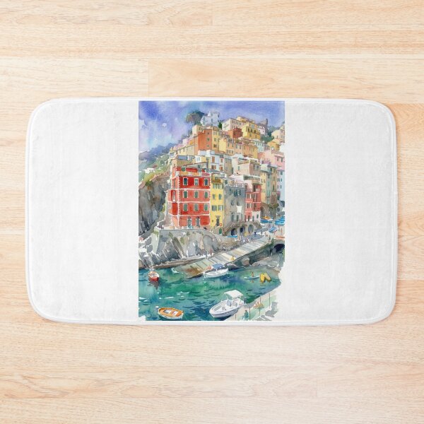 Item preview, Riomaggiore Cinque Terre Italy Watercolor designed and sold by caracatita75.