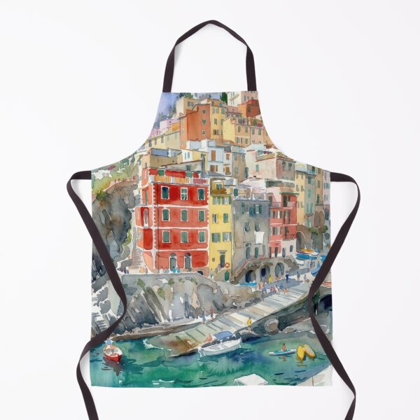 Item preview, Riomaggiore Cinque Terre Italy Watercolor designed and sold by caracatita75.