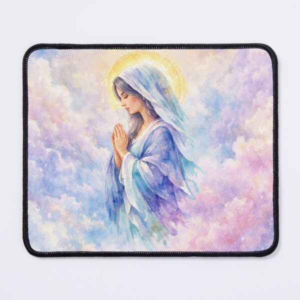 Item preview, Holy Mother in Prayer — Sacred Watercolor Art designed and sold by MysticOzzy.