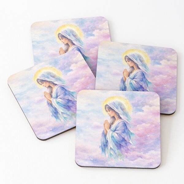 Item preview, Holy Mother in Prayer — Sacred Watercolor Art designed and sold by MysticOzzy.