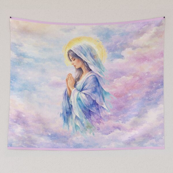 Item preview, Holy Mother in Prayer — Sacred Watercolor Art designed and sold by MysticOzzy.