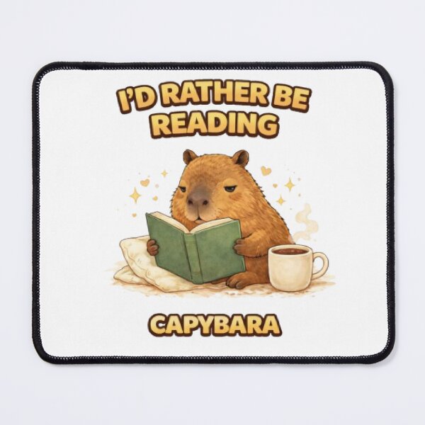 Item preview, Capybara Reading Design – “I’d Rather Be Reading” Cute Book Lover Quote, Cozy Animal Aesthetic, Cottagecore Graphic designed and sold by SilenceInNature.