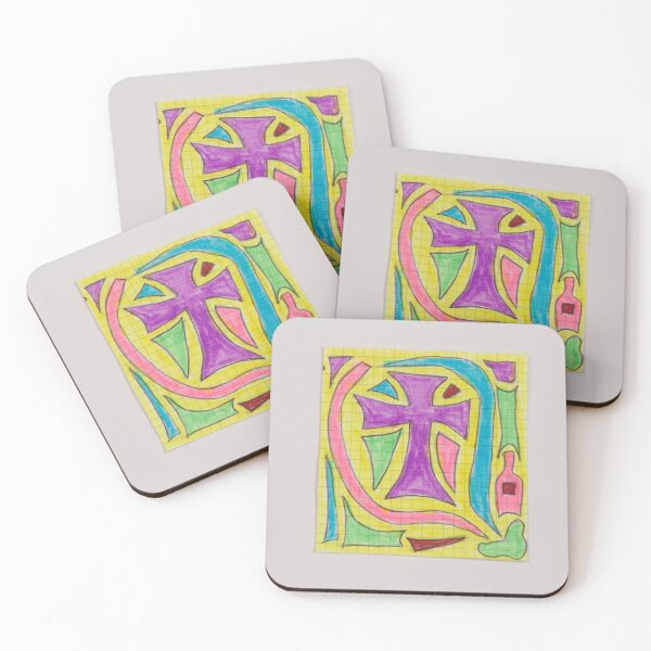 Item preview, Purple Cross Abstraction - Organic Color Flow designed and sold by Giok90Zone.