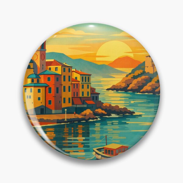 Item preview, Camogli Italy Vintage Travel Art designed and sold by MatthewHeights.