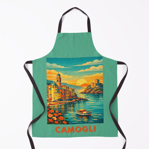 Item preview, Camogli Italy Vintage Travel Art designed and sold by MatthewHeights.