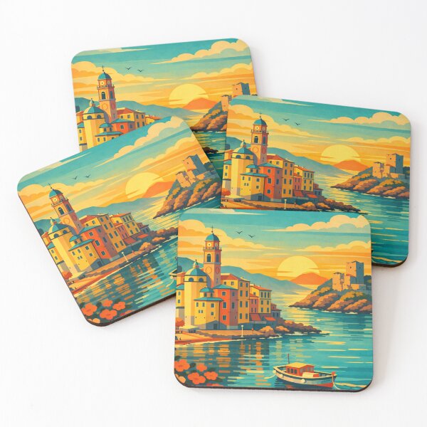 Item preview, Camogli Italy Vintage Travel Art designed and sold by MatthewHeights.