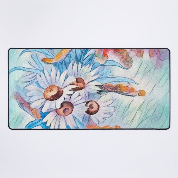 Item preview, Grandmother's Daisies in Blue designed and sold by RiverDeeDesigns.