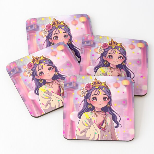 Item preview, Holi Cartoon Character Sticker designed and sold by Teewave-Ashish.