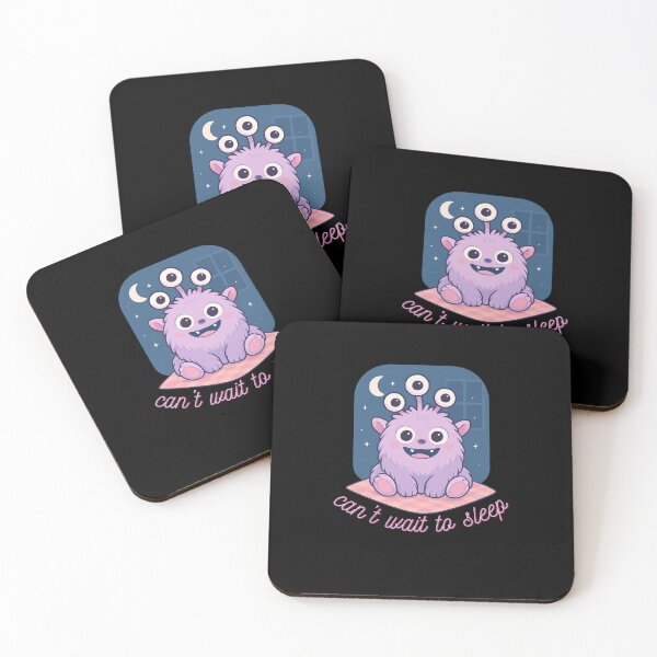 Item preview, Can’t Wait to Sleep – Cute Fluffy Monster with Many Eyes designed and sold by tellia-kallisto.