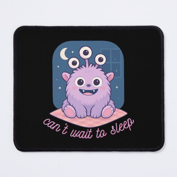 Item preview, Can’t Wait to Sleep – Cute Fluffy Monster with Many Eyes designed and sold by tellia-kallisto.