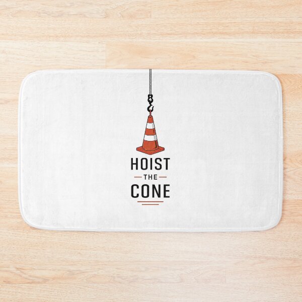 Item preview, Hoist the Cone – Funny Construction Pun Design designed and sold by Gold Turtle  Lina.