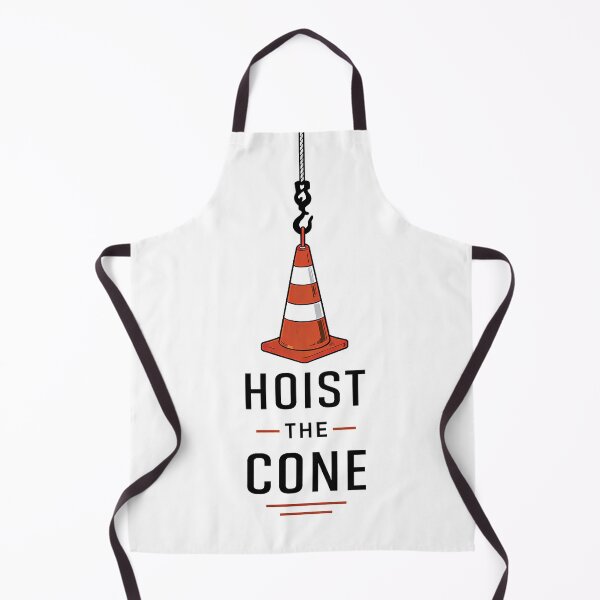 Item preview, Hoist the Cone – Funny Construction Pun Design designed and sold by Gold Turtle  Lina.
