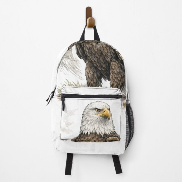Item preview, Standing Bald Eagle on Ground – Symbol of Strength designed and sold by Joyfulfabric.