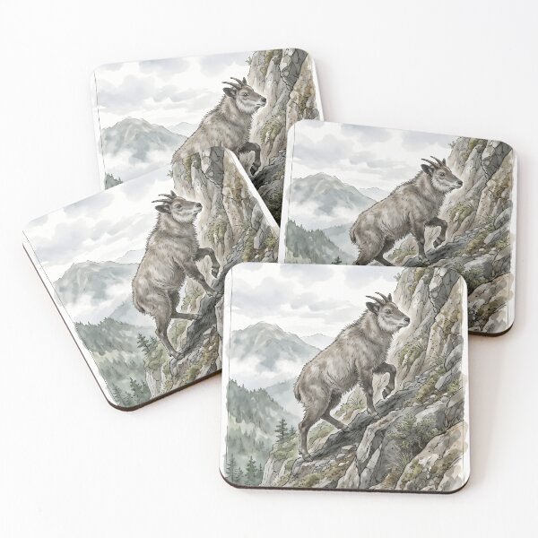 Item preview, Japanese Serow - Kamoshika Mountain Forest Wildlife designed and sold by RubisLeaf.
