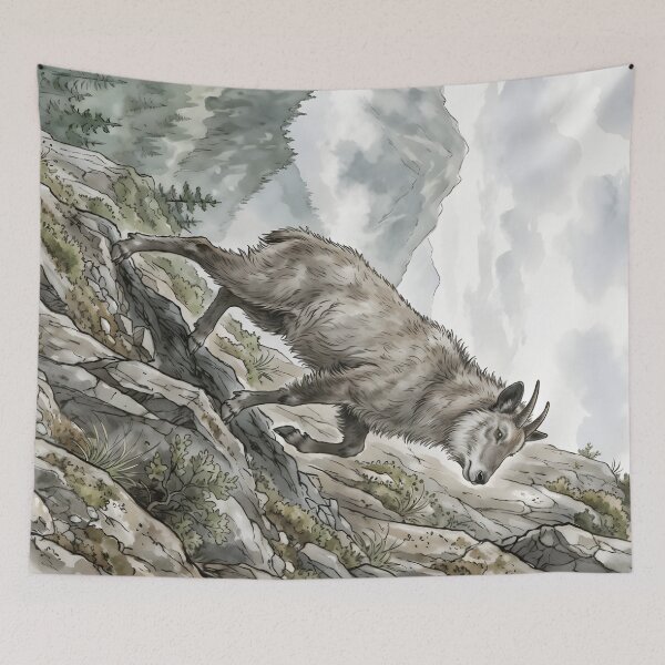Item preview, Japanese Serow - Kamoshika Mountain Forest Wildlife designed and sold by RubisLeaf.
