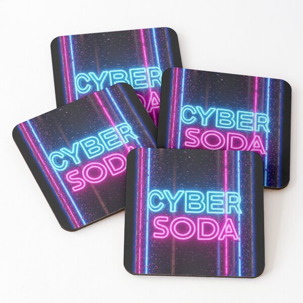 Item preview, Cyber Soda - Neon Retro Futurist Energy Drink designed and sold by powersunlight.