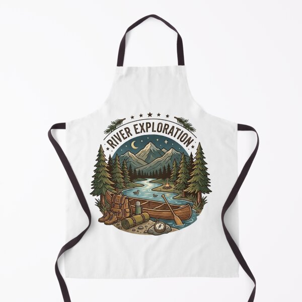 Item preview, Vintage River Exploration Canoe Camping Outdoor Adventure Art designed and sold by EverBranz-stor.