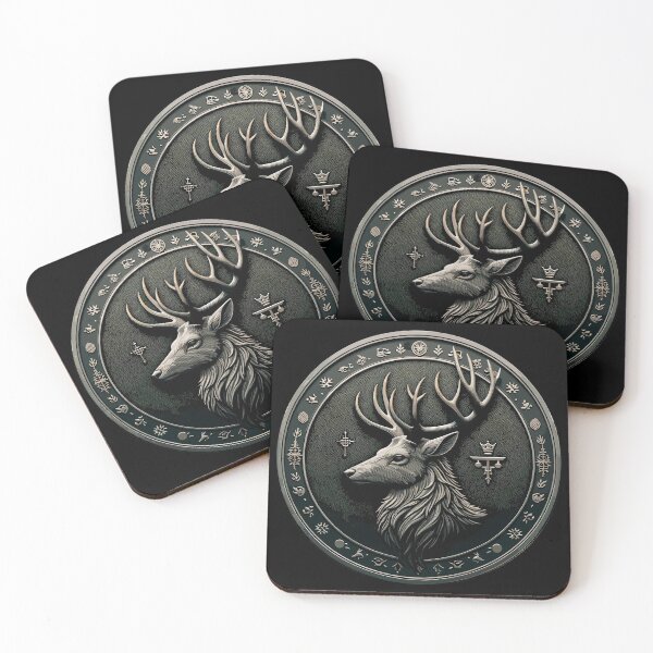 Item preview, Majestic Deer Coin Design – Nature Spirit Animal Emblem Gift designed and sold by CyfroweMysli.