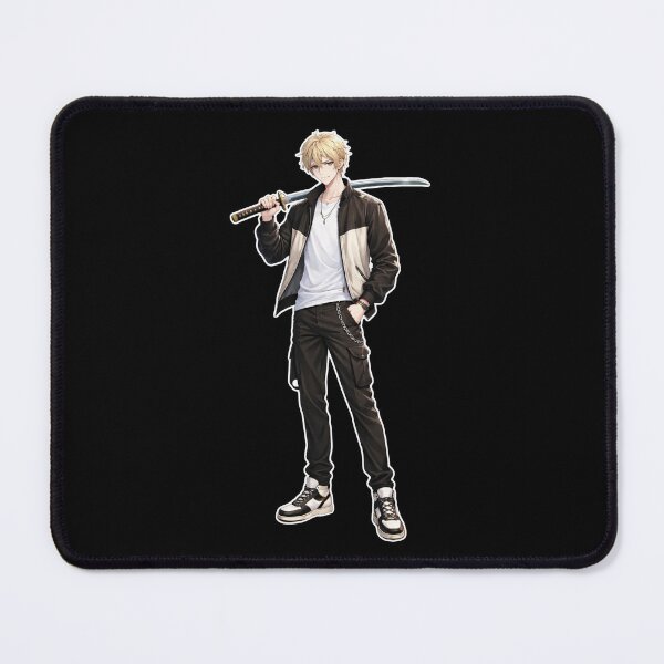 Item preview, anime guy with katana designed and sold by lilypadblue.