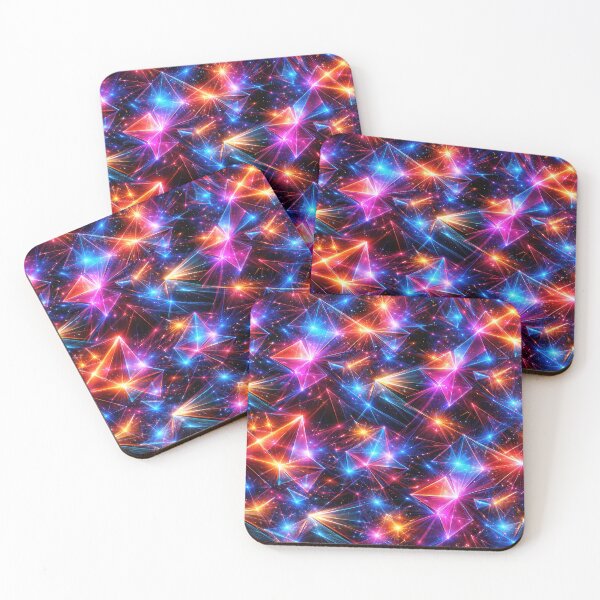 Item preview, Neon Polygon with Explosions designed and sold by Maria Dryfhout.