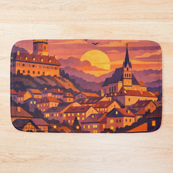 Item preview, Český Krumlov Czech Republic Vintage Travel Art designed and sold by MatthewHeights.