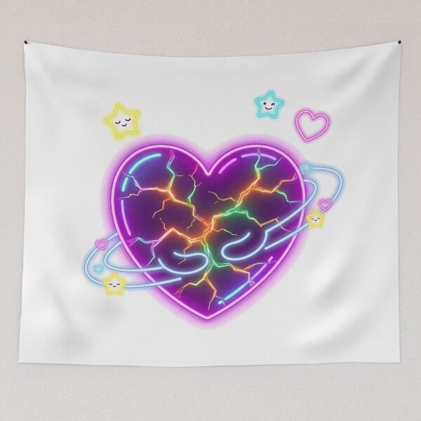 Item preview, Neon Broken Heart Synthwave Aesthetic designed and sold by LMDIGITAL6.