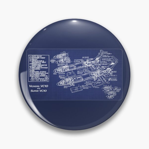 Item preview, Vickers VC10 and Super VC10 Blueprint Cutaway Diagram Infographic designed and sold by MilitaryMart.