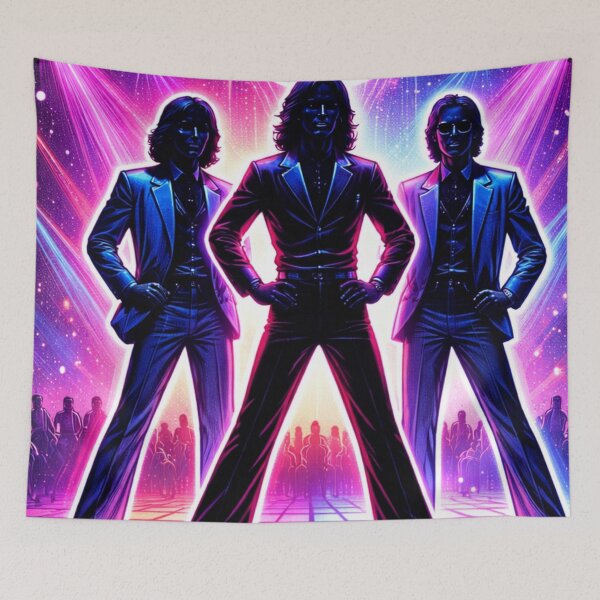 Item preview, Bee Gees Neon Disco Fever – Retro 70s Night Groove Energy designed and sold by SHOCAMPOS DESIGNS .