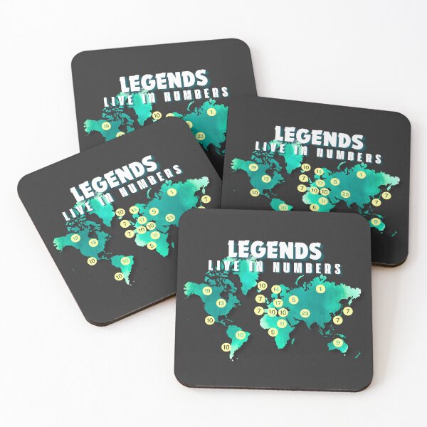 Item preview, Legends Live In Numbers World Map Football Art designed and sold by AXENT Designs.