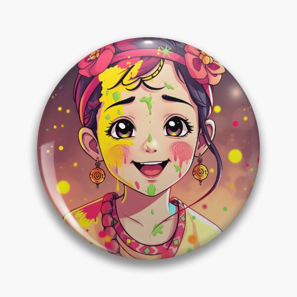 Item preview, Holi Anime Girl Sticker designed and sold by Teewave-Ashish.