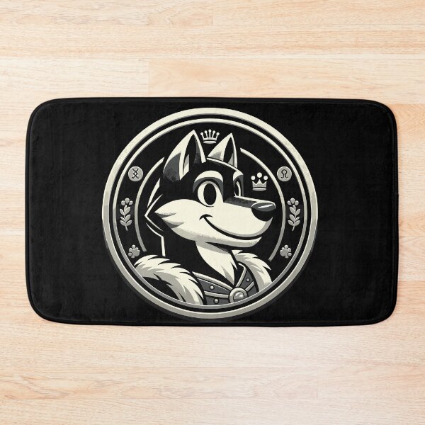 Item preview, Cute Cartoon Wolf Coin Design – Funny Animal Emblem Gift designed and sold by CyfroweMysli.