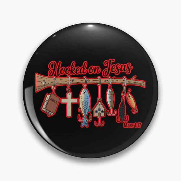 Item preview, Hooked On Jesus Christian Faith Fishing  designed and sold by WoodburyLake.