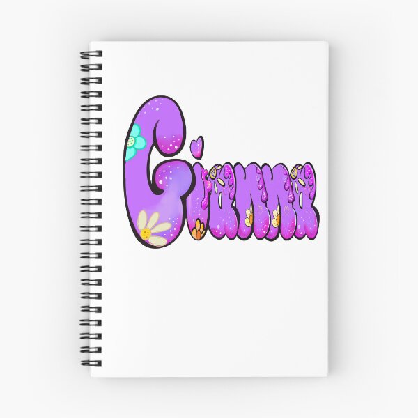 Item preview, Gianna Name - Purple Floral Bubble Letter Aesthetic Retro Boho Design designed and sold by Artonmytee.