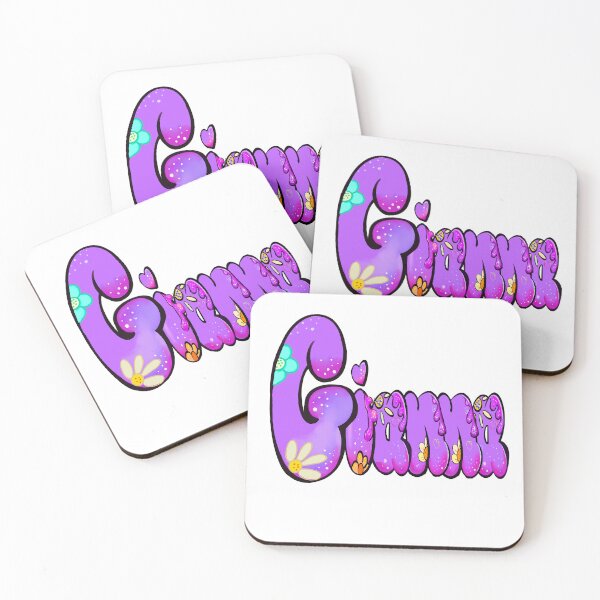 Item preview, Gianna Name - Purple Floral Bubble Letter Aesthetic Retro Boho Design designed and sold by Artonmytee.