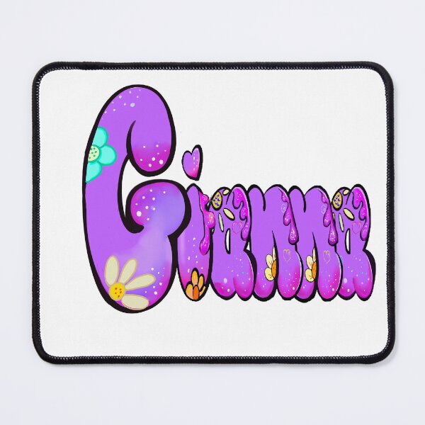 Item preview, Gianna Name - Purple Floral Bubble Letter Aesthetic Retro Boho Design designed and sold by Artonmytee.