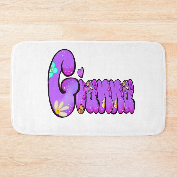 Item preview, Gianna Name - Purple Floral Bubble Letter Aesthetic Retro Boho Design designed and sold by Artonmytee.
