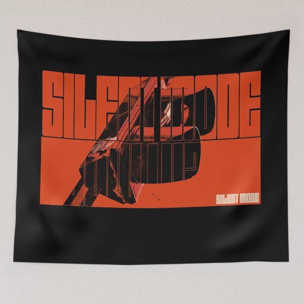 Item preview, Silent Mode Bold Typography – Red Black Streetwear Graphic Statement Tee designed and sold by WildHugeDot.