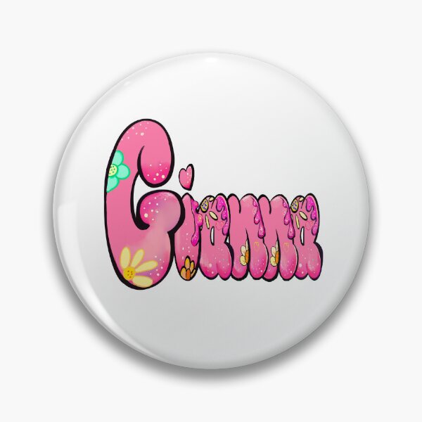 Item preview, Gianna Name - Pink Floral Bubble Letter Aesthetic Retro Boho Design designed and sold by Artonmytee.